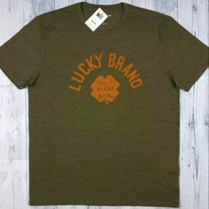 NEW Lucky Brand Men's L Large Tshirt Tee Shirt Original 4 Leaf Clover $40 NWT